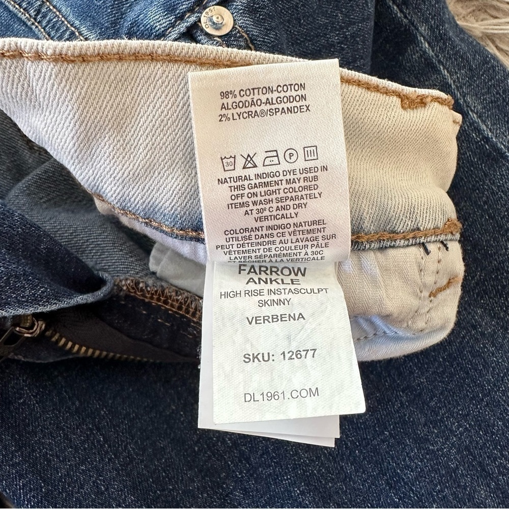 DL1961 Farrow Ankle High-Rise INSTASCULPT SKINNY Jeans Size 29 - Picture 13 of 13